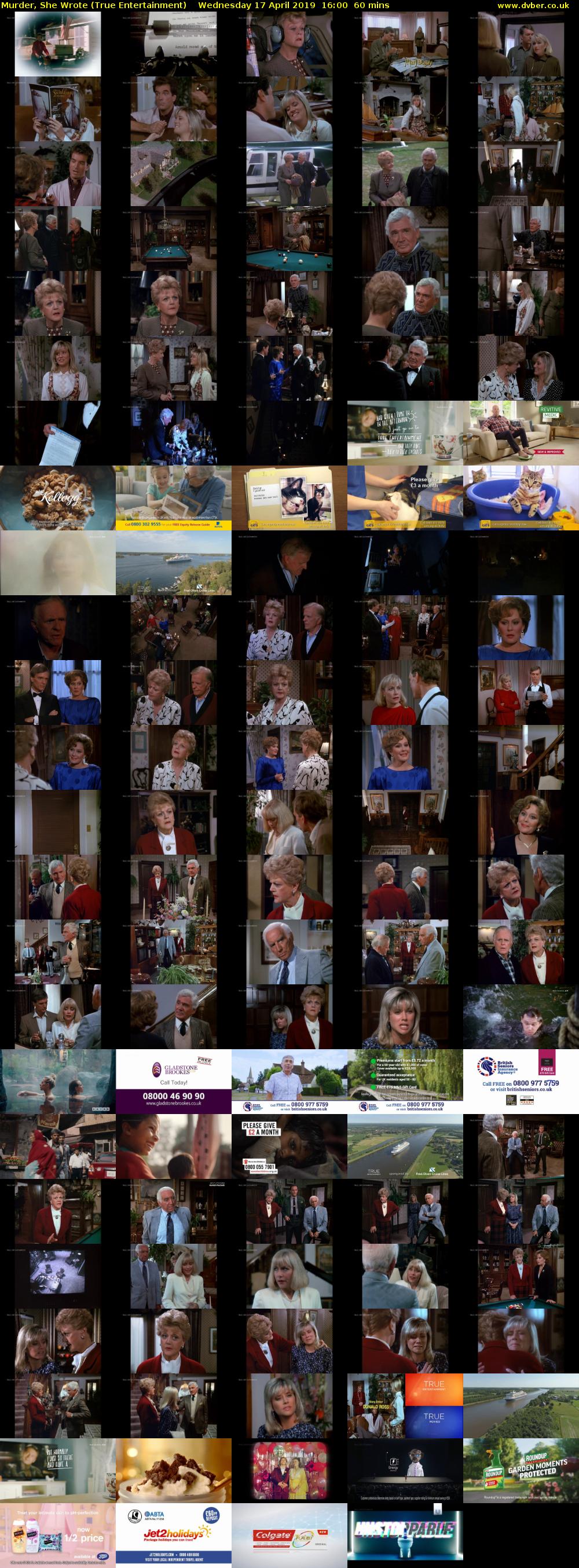Murder, She Wrote (True Entertainment) Wednesday 17 April 2019 16:00 - 17:00