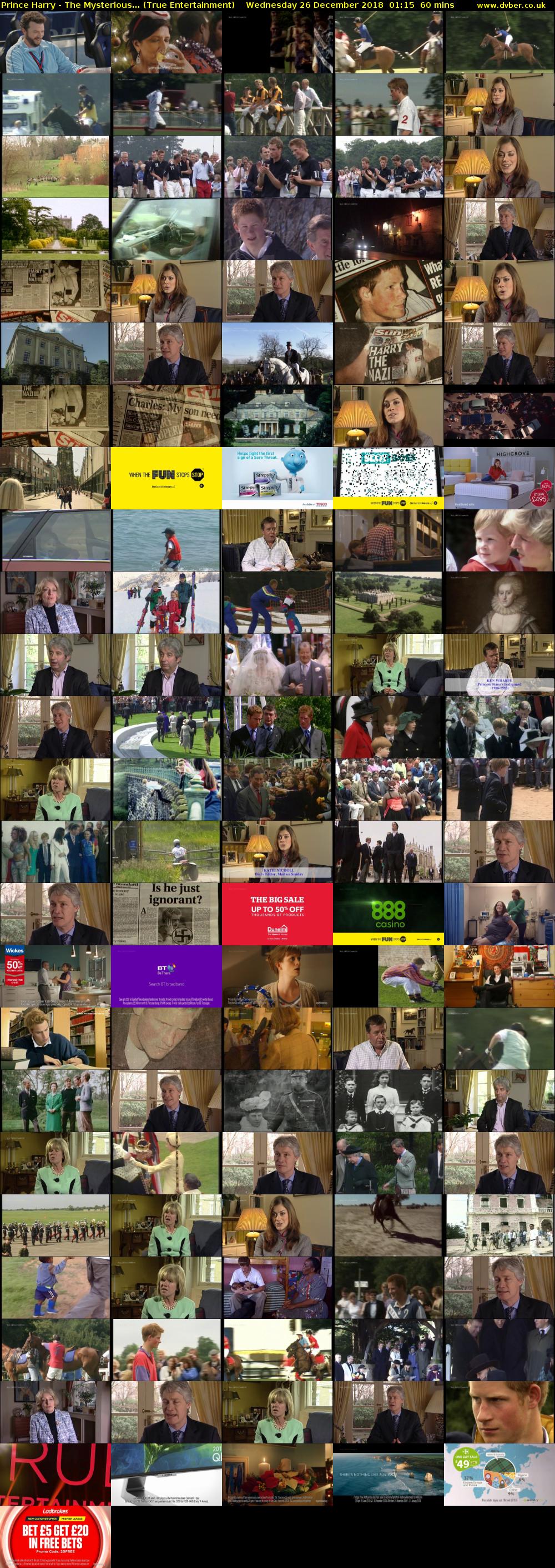 Prince Harry - The Mysterious... (True Entertainment) Wednesday 26 December 2018 01:15 - 02:15