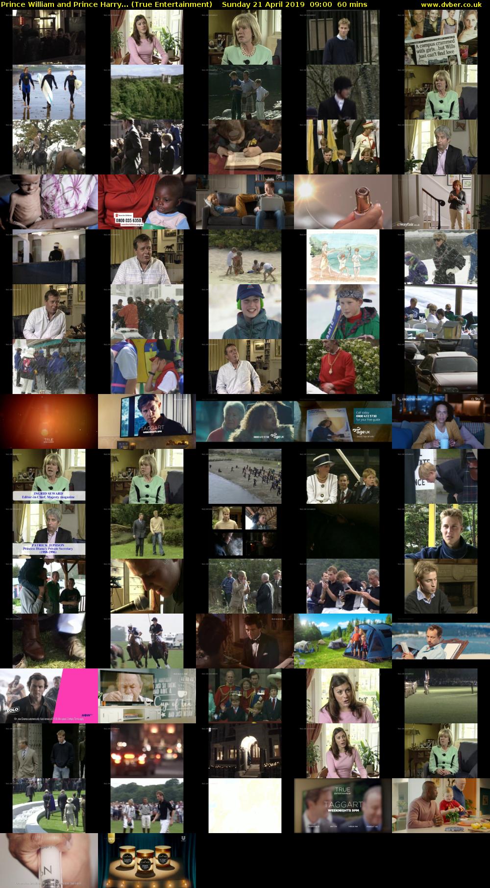 Prince William and Prince Harry... (True Entertainment) Sunday 21 April 2019 09:00 - 10:00