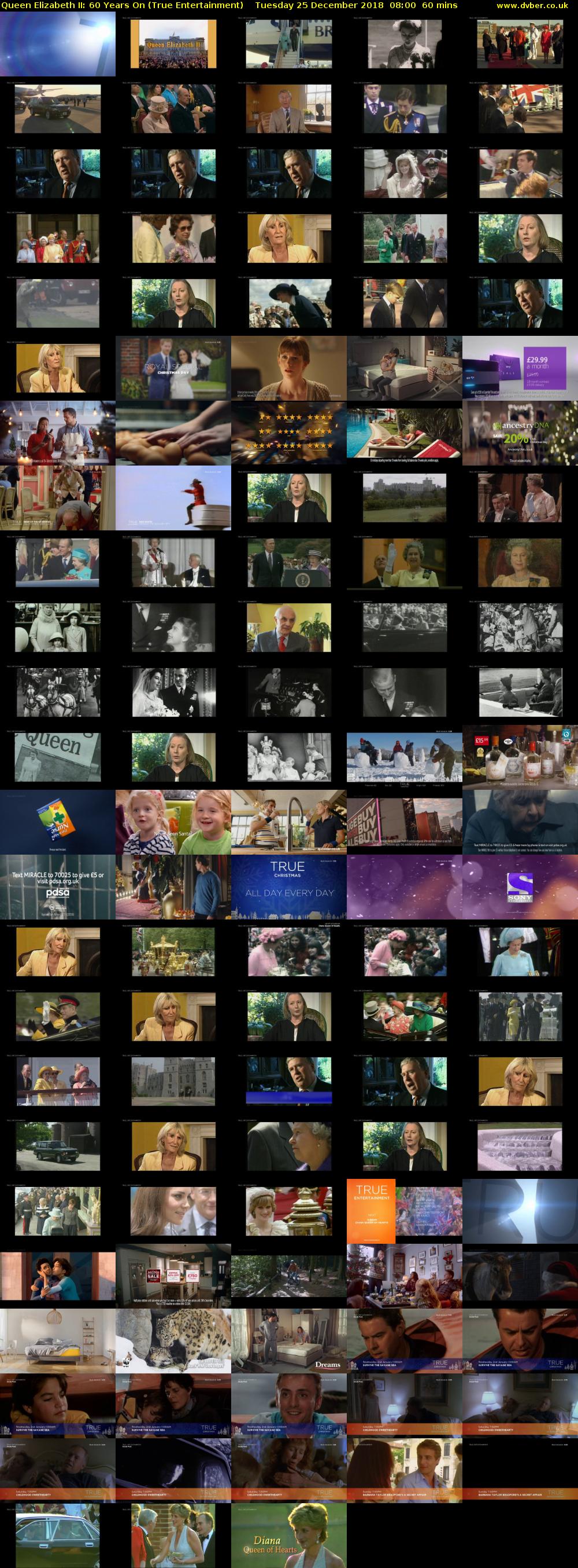 Queen Elizabeth II: 60 Years On (True Entertainment) Tuesday 25 December 2018 08:00 - 09:00