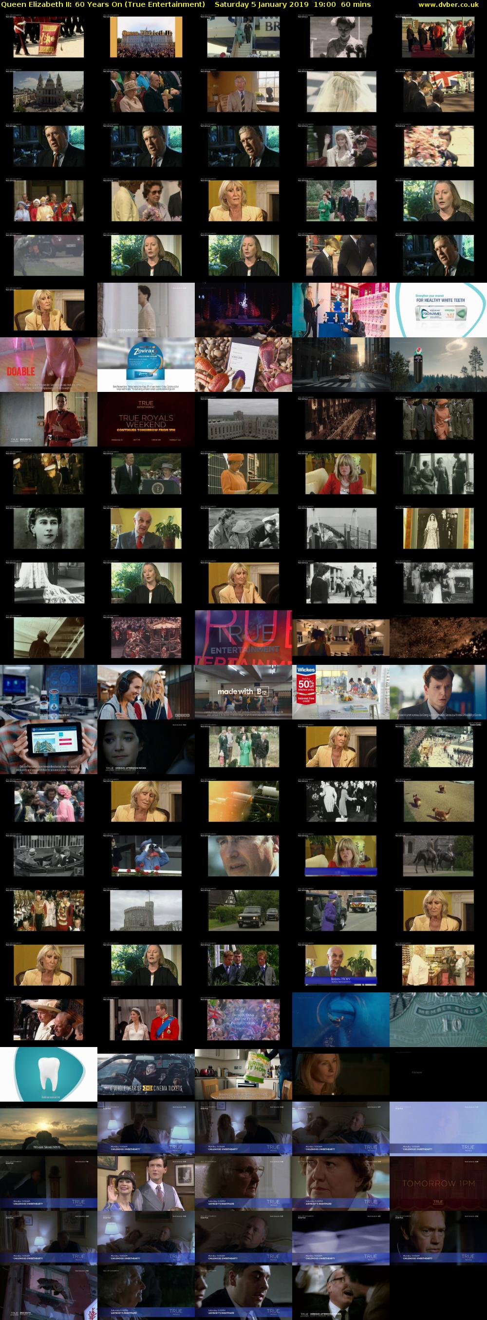 Queen Elizabeth II: 60 Years On (True Entertainment) Saturday 5 January 2019 19:00 - 20:00