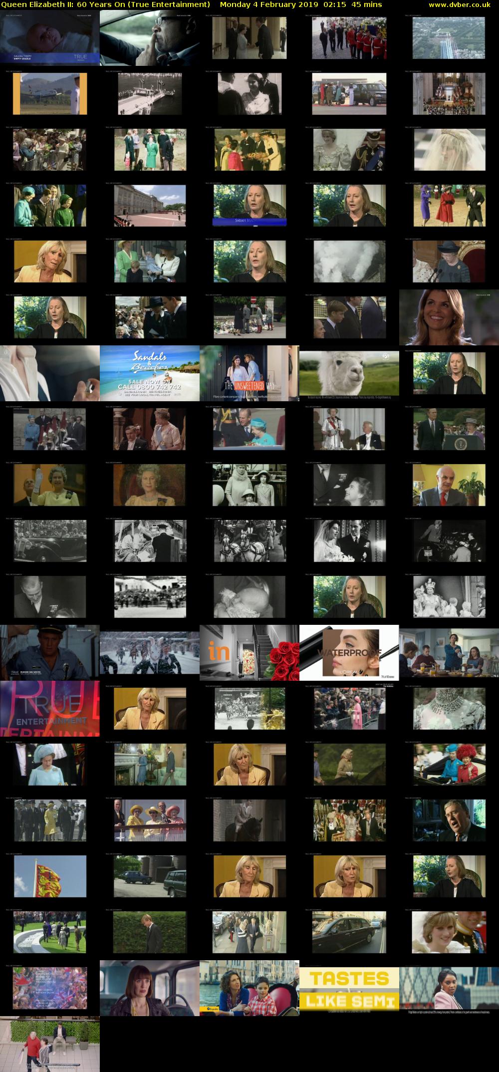 Queen Elizabeth II: 60 Years On (True Entertainment) Monday 4 February 2019 02:15 - 03:00