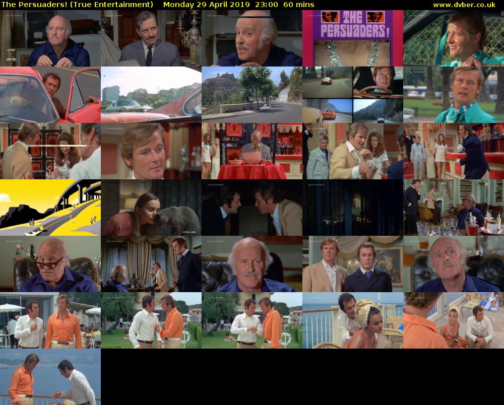 The Persuaders! (True Entertainment) Monday 29 April 2019 23:00 - 00:00