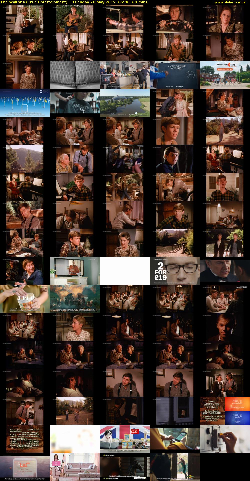 The Waltons (True Entertainment) Tuesday 28 May 2019 06:00 - 07:00