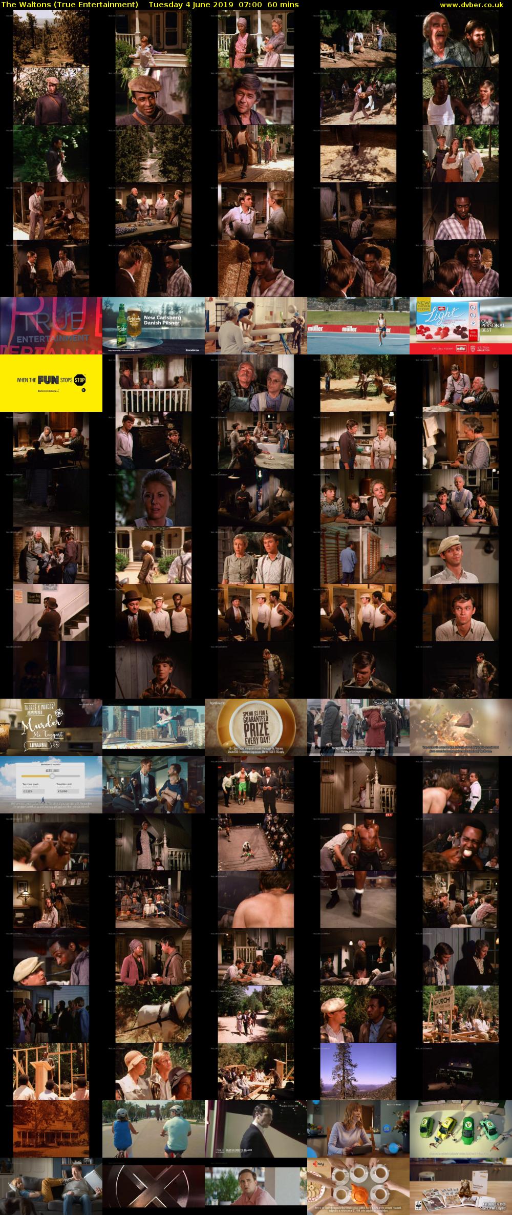 The Waltons (True Entertainment) Tuesday 4 June 2019 07:00 - 08:00