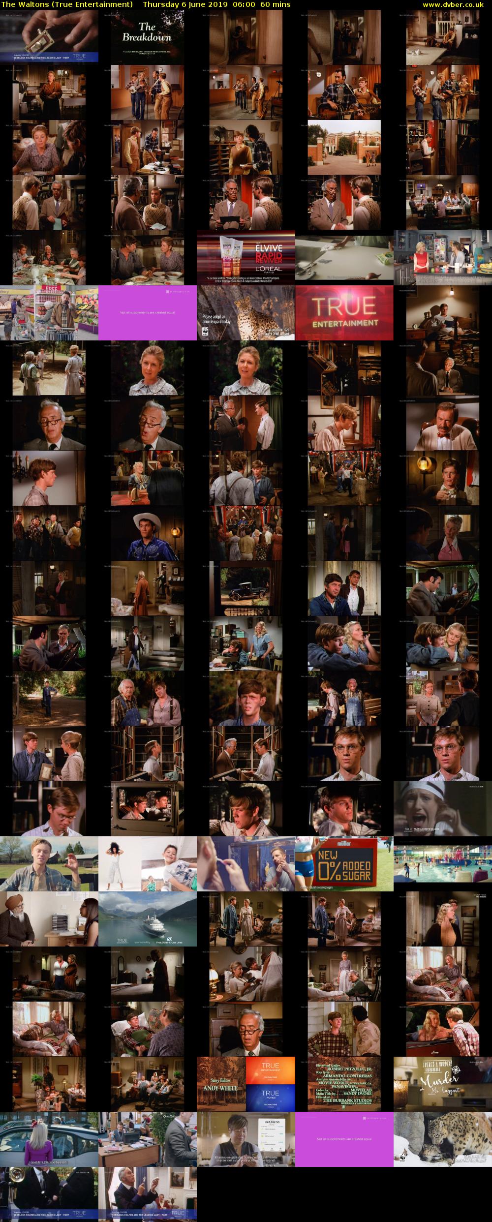 The Waltons (True Entertainment) Thursday 6 June 2019 06:00 - 07:00