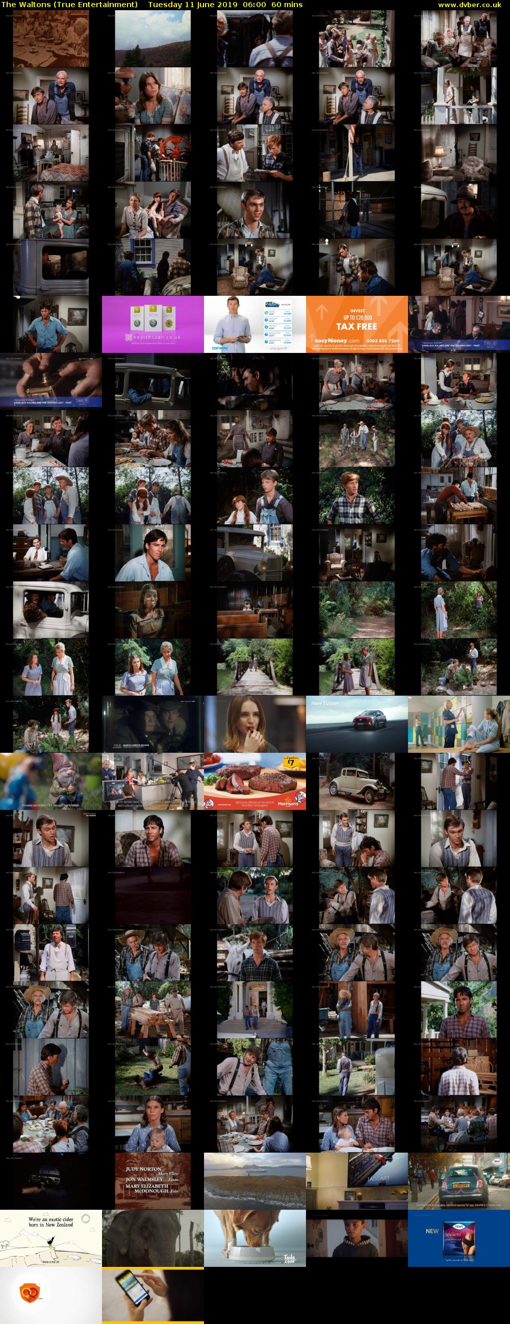 The Waltons (True Entertainment) Tuesday 11 June 2019 06:00 - 07:00