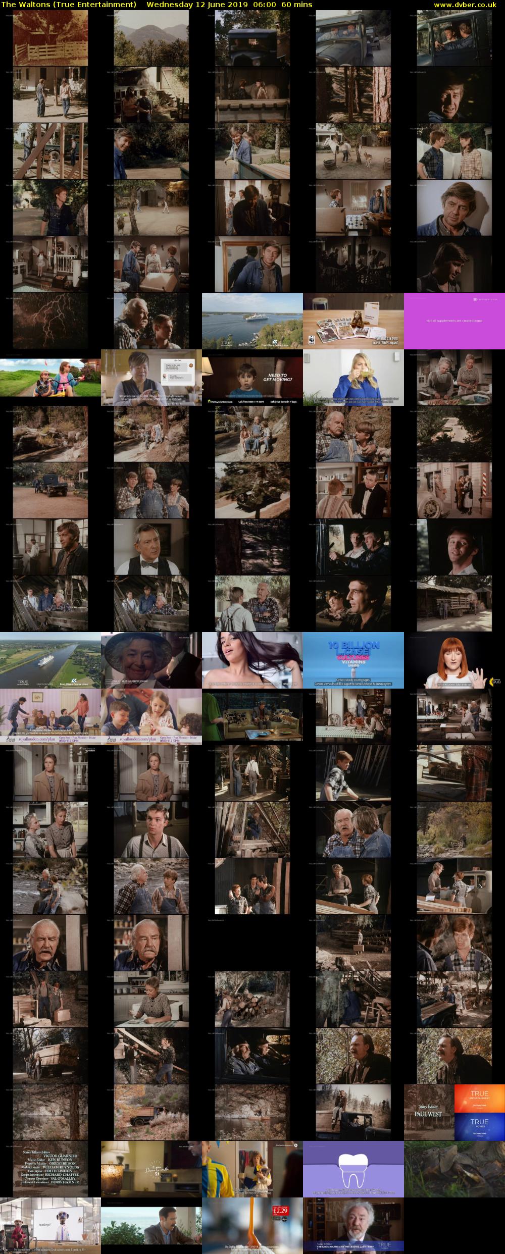 The Waltons (True Entertainment) Wednesday 12 June 2019 06:00 - 07:00