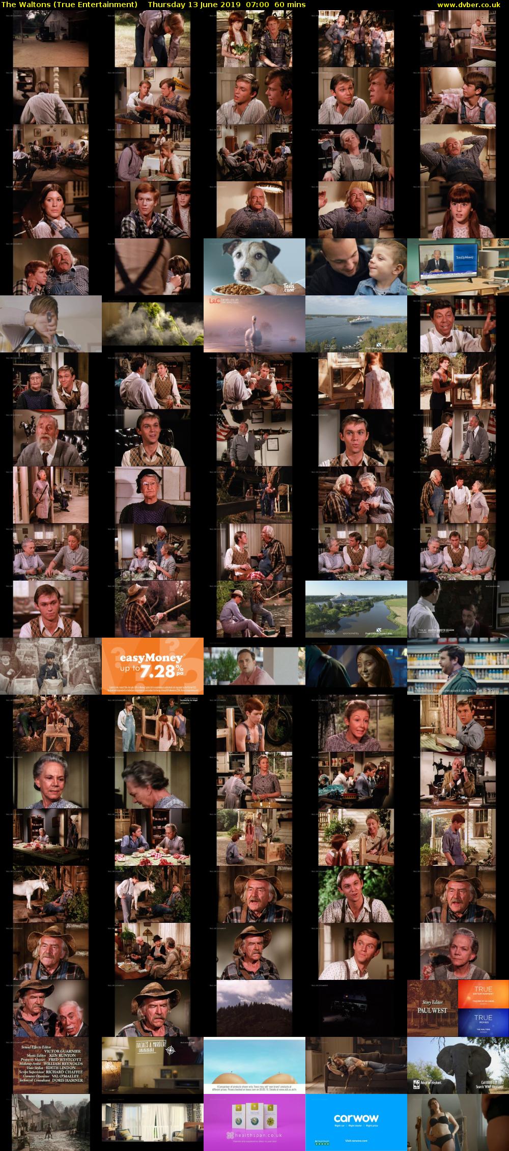 The Waltons (True Entertainment) Thursday 13 June 2019 07:00 - 08:00