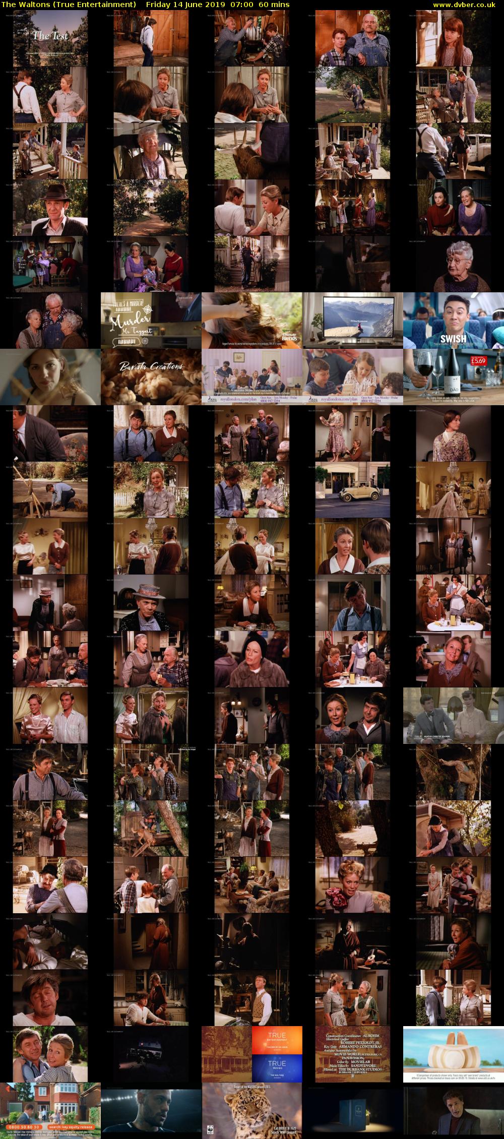 The Waltons (True Entertainment) Friday 14 June 2019 07:00 - 08:00