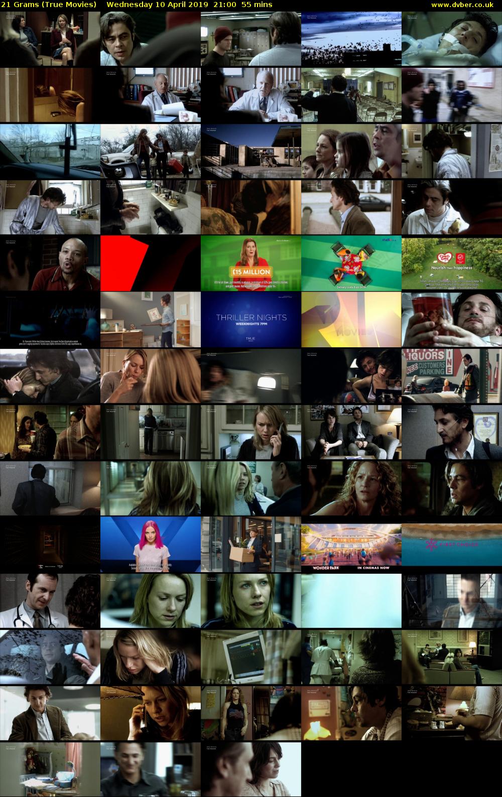 21 Grams (True Movies) Wednesday 10 April 2019 21:00 - 21:55