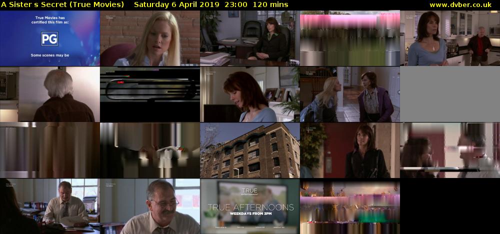 A Sisters Secret (True Movies) Saturday 6 April 2019 23:00 - 01:00