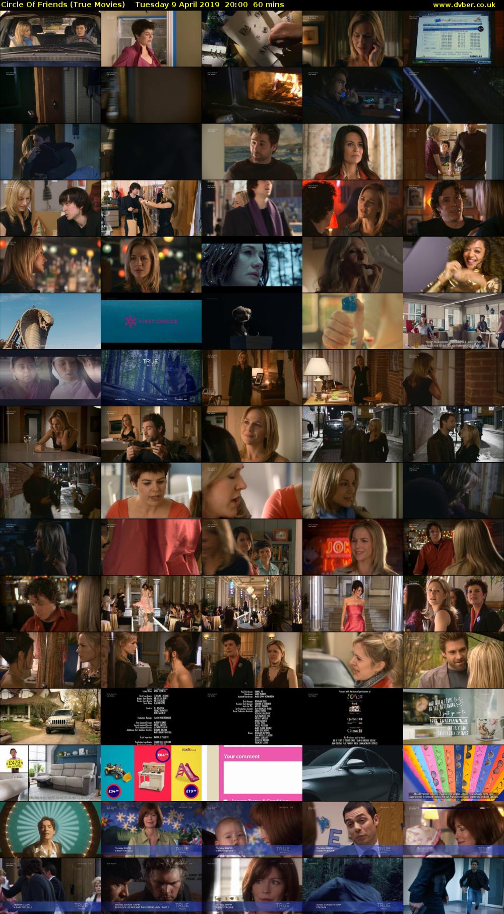 Circle Of Friends (True Movies) Tuesday 9 April 2019 20:00 - 21:00