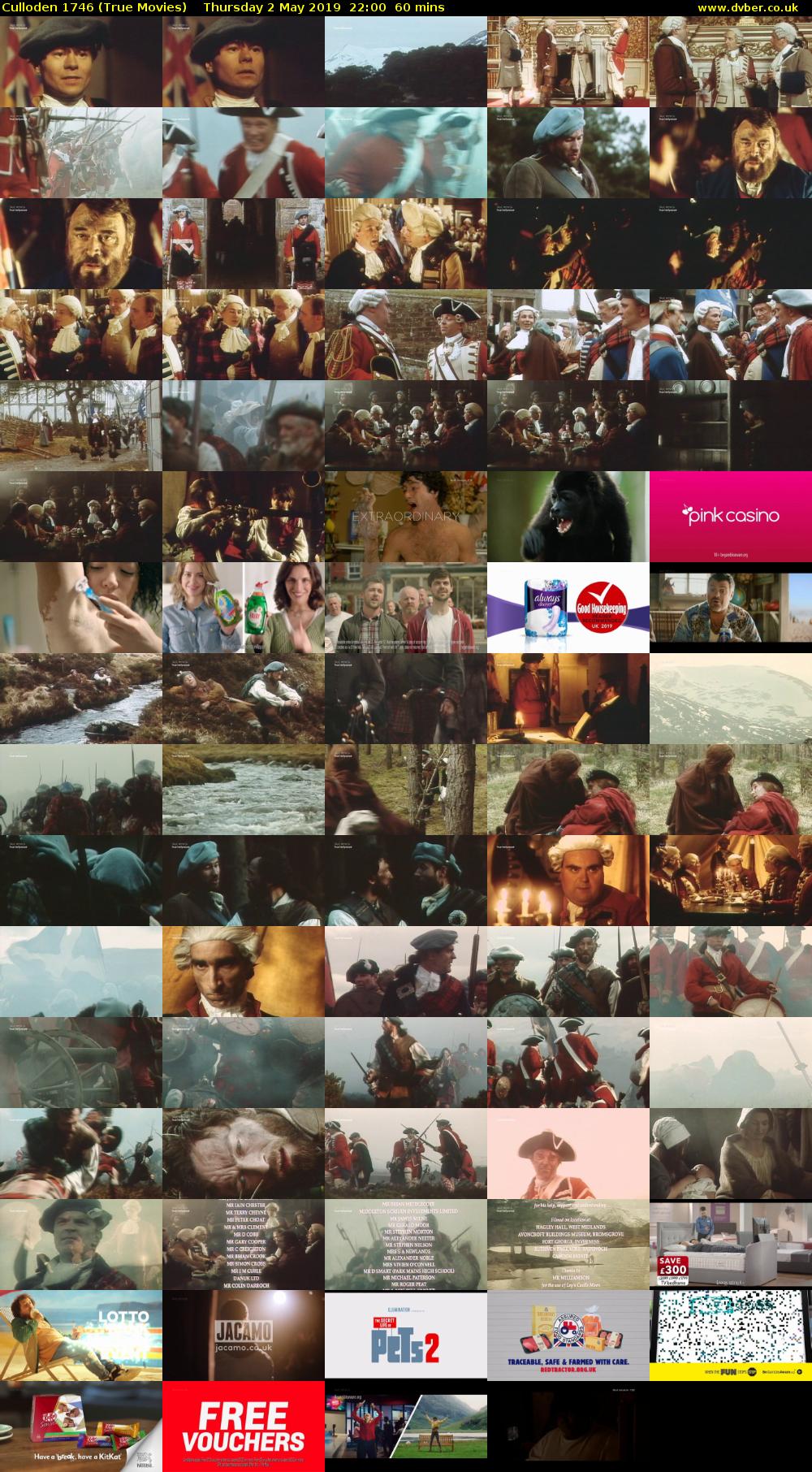 Culloden 1746 (True Movies) Thursday 2 May 2019 22:00 - 23:00