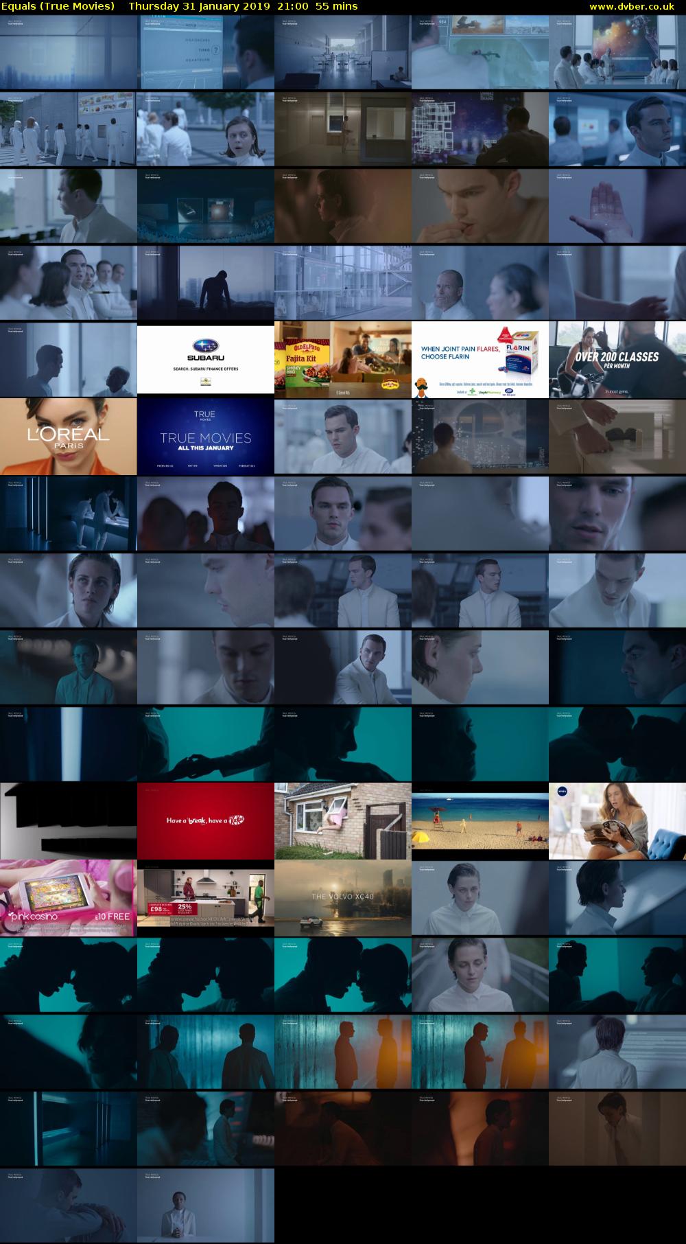 Equals (True Movies) Thursday 31 January 2019 21:00 - 21:55