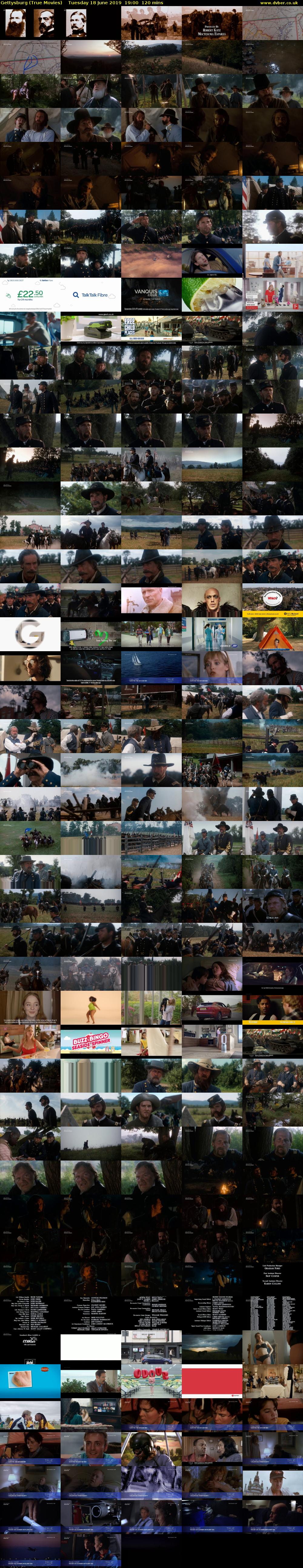 Gettysburg (True Movies) Tuesday 18 June 2019 19:00 - 21:00