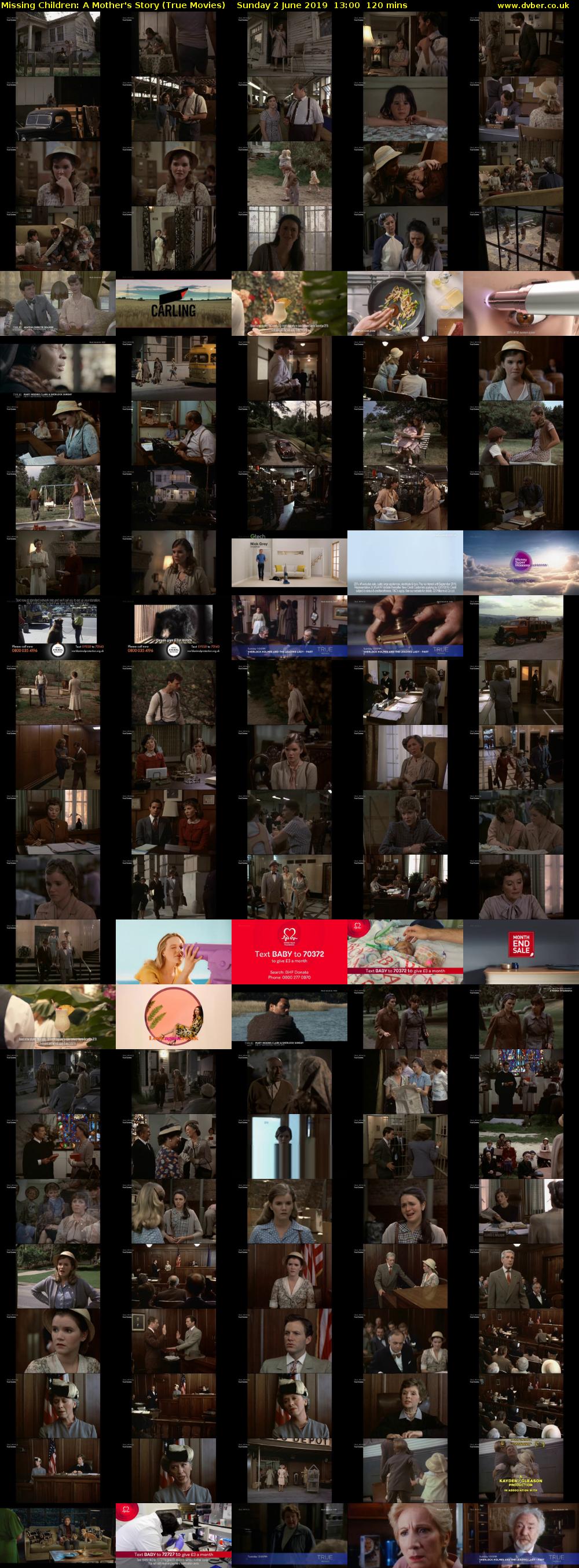 Missing Children: A Mother's Story (True Movies) Sunday 2 June 2019 13:00 - 15:00