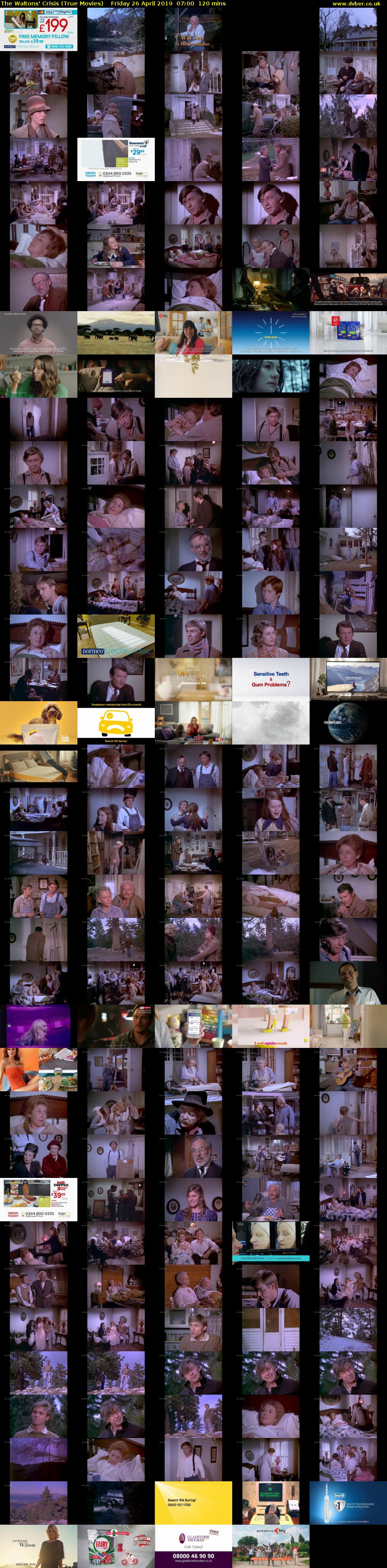 The Waltons' Crisis (True Movies) Friday 26 April 2019 07:00 - 09:00