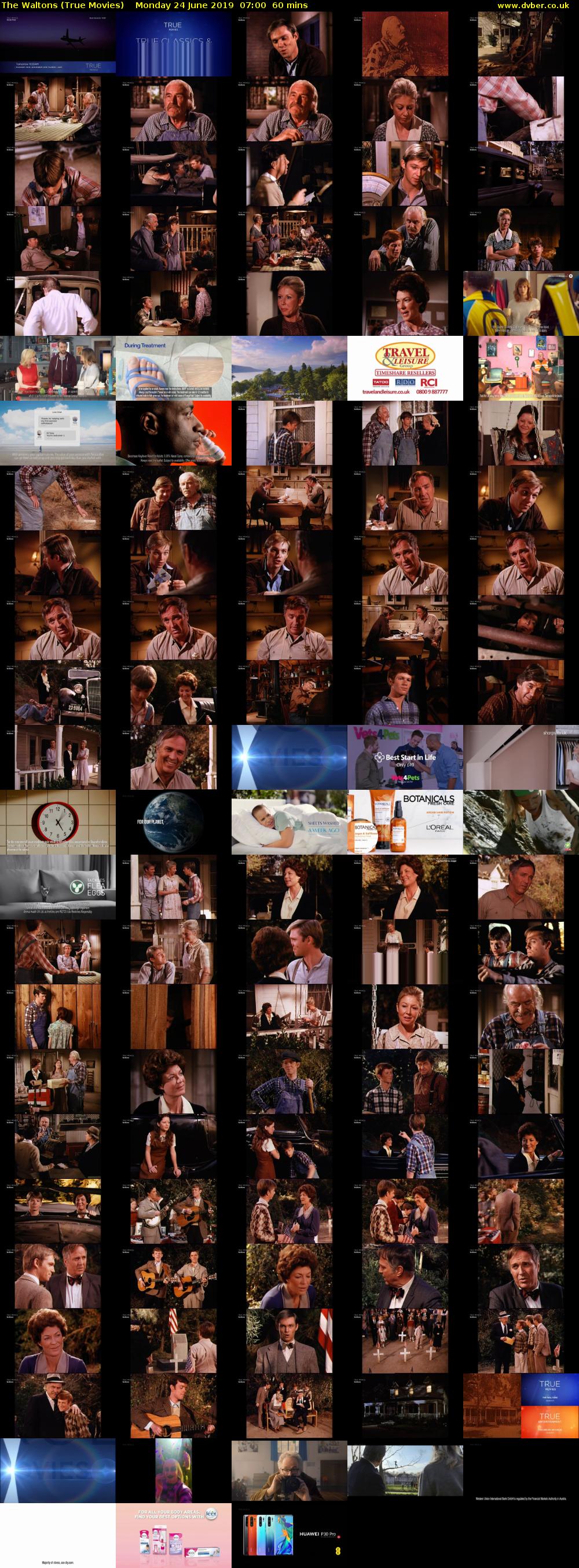 The Waltons (True Movies) Monday 24 June 2019 07:00 - 08:00
