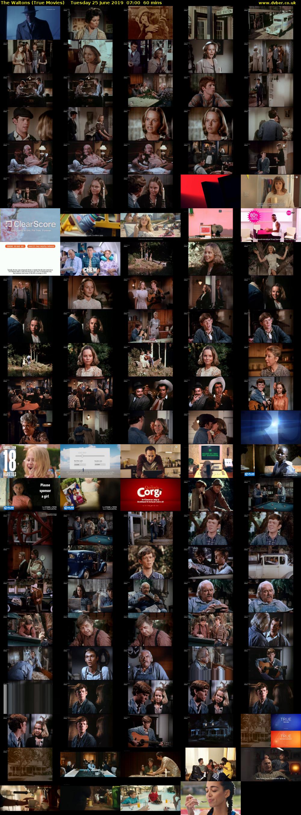 The Waltons (True Movies) Tuesday 25 June 2019 07:00 - 08:00