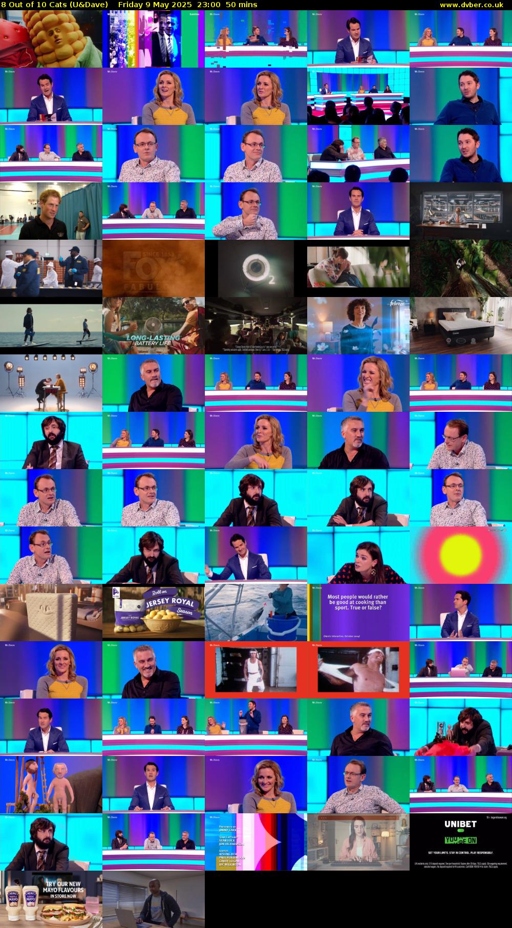 8 Out of 10 Cats (U&Dave) Friday 9 May 2025 23:00 - 23:50