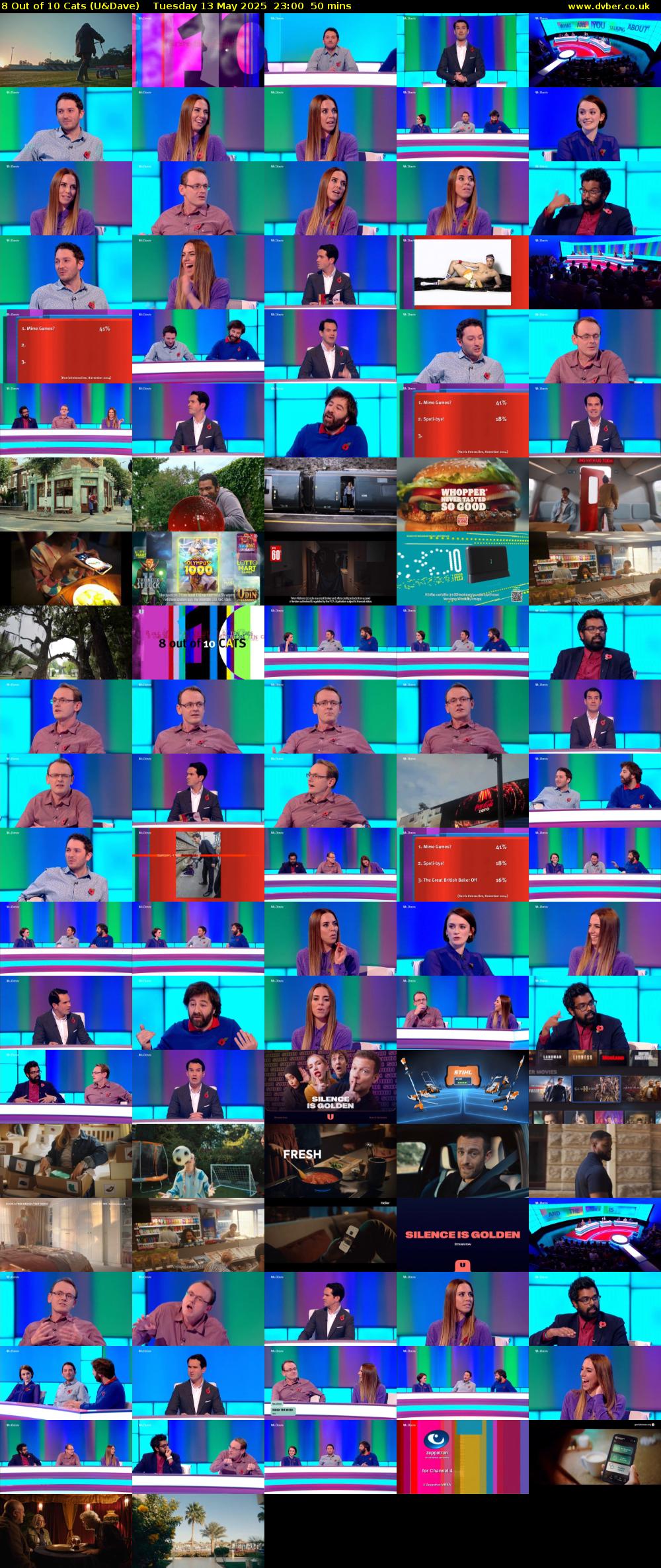 8 Out of 10 Cats (U&Dave) Tuesday 13 May 2025 23:00 - 23:50