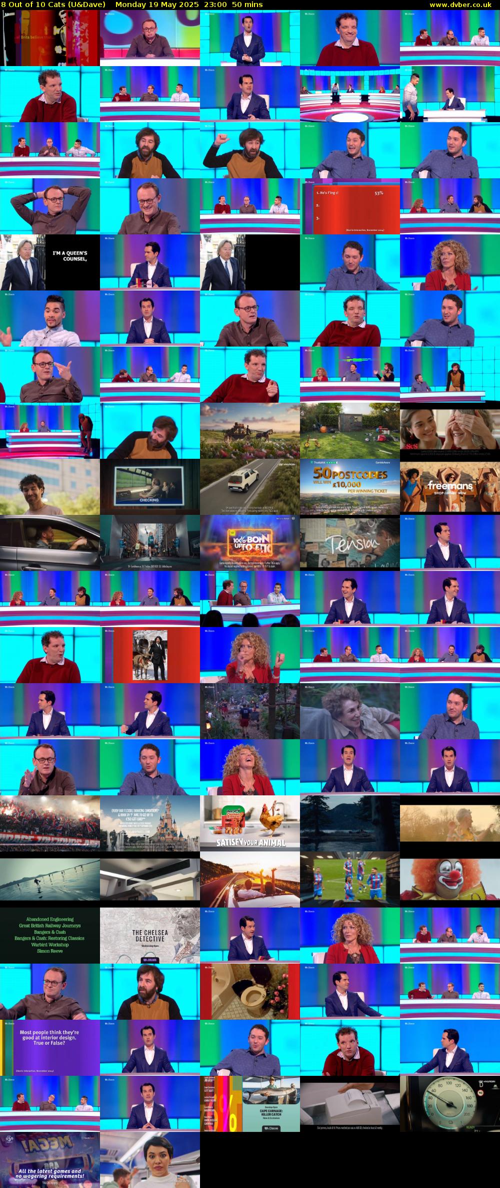 8 Out of 10 Cats (U&Dave) Monday 19 May 2025 23:00 - 23:50