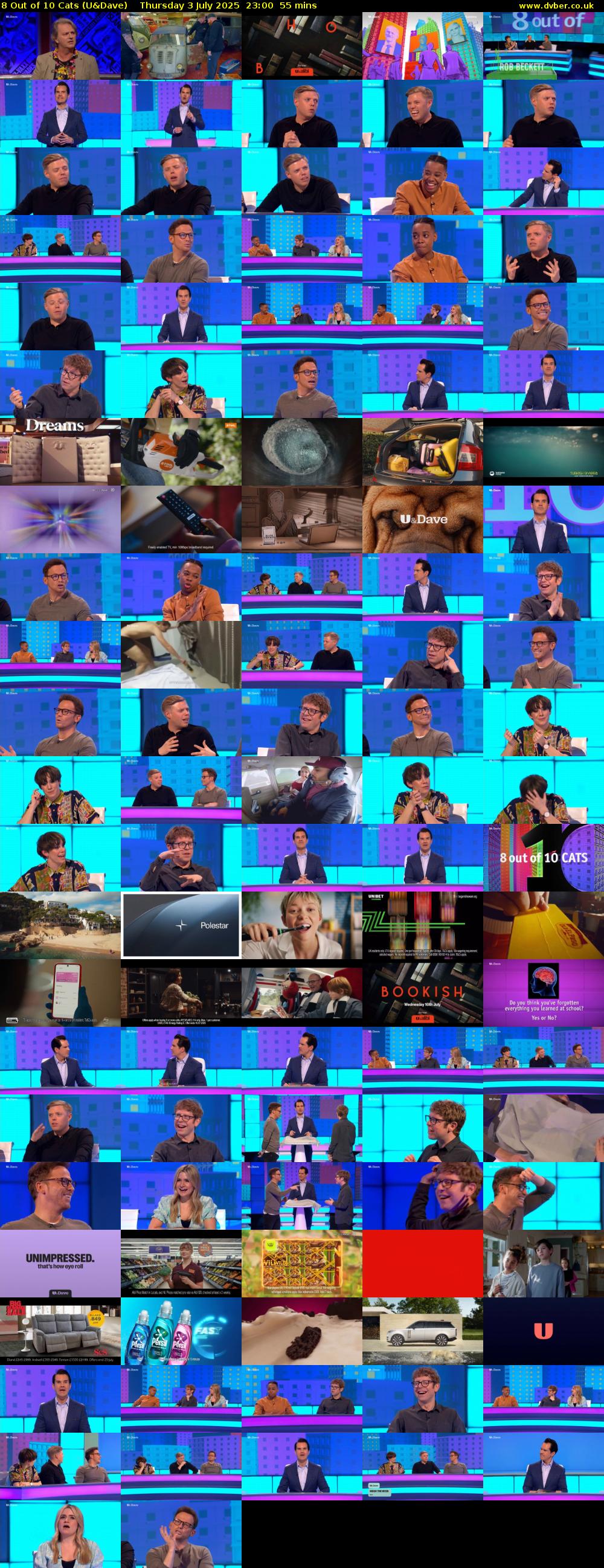 8 Out of 10 Cats (U&Dave) Thursday 3 July 2025 23:00 - 23:55