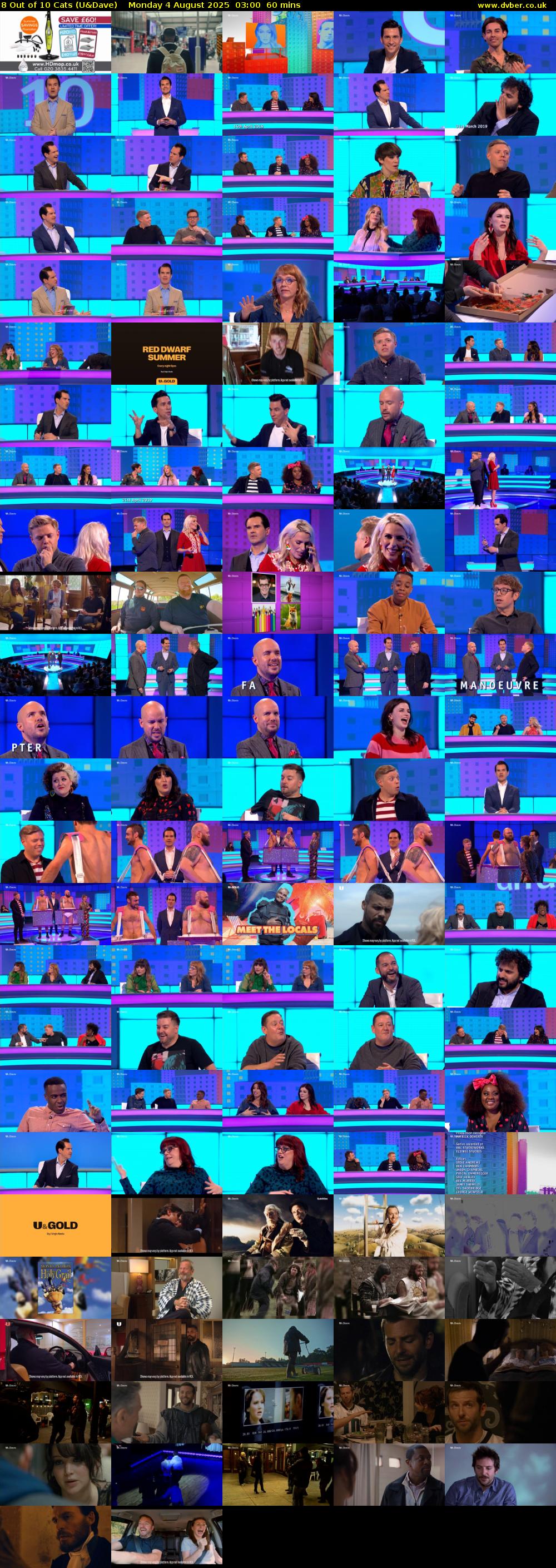 8 Out of 10 Cats (U&Dave) Monday 4 August 2025 03:00 - 04:00