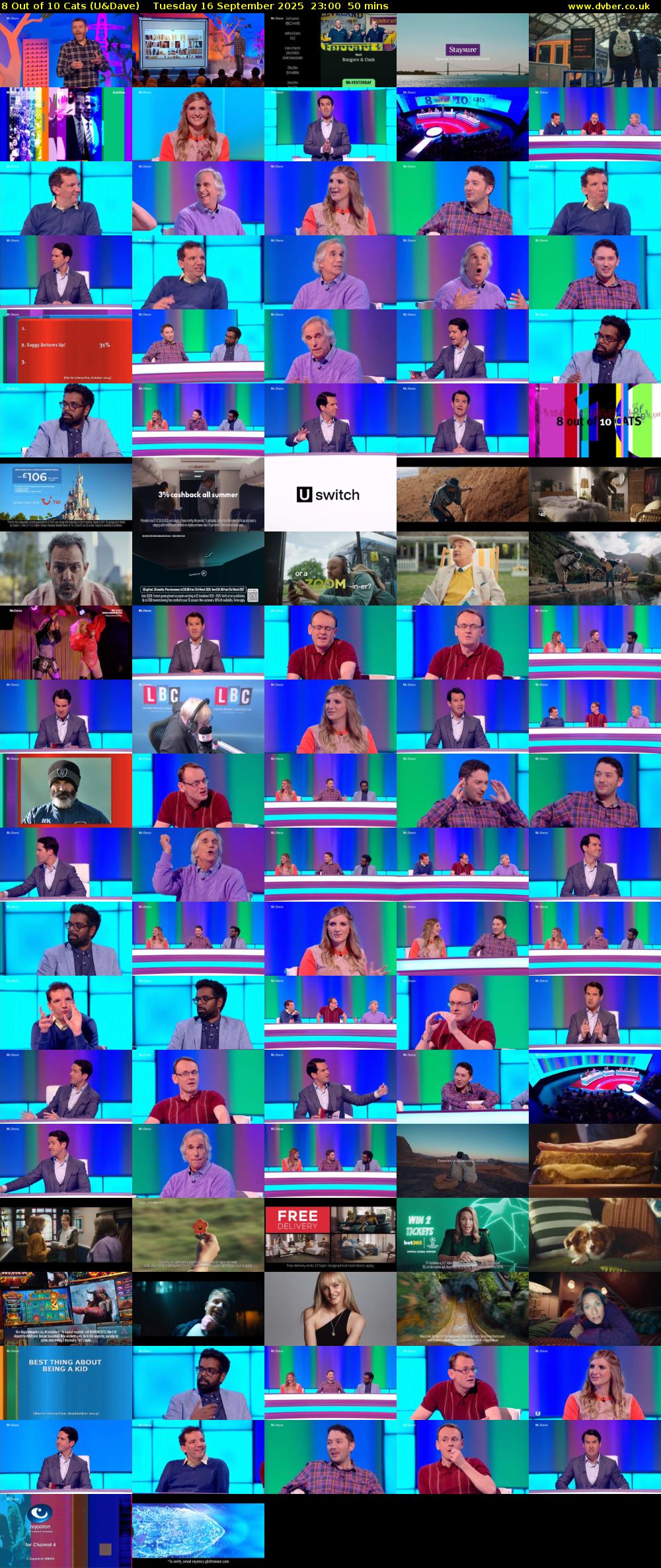 8 Out of 10 Cats (U&Dave) Tuesday 16 September 2025 23:00 - 23:50