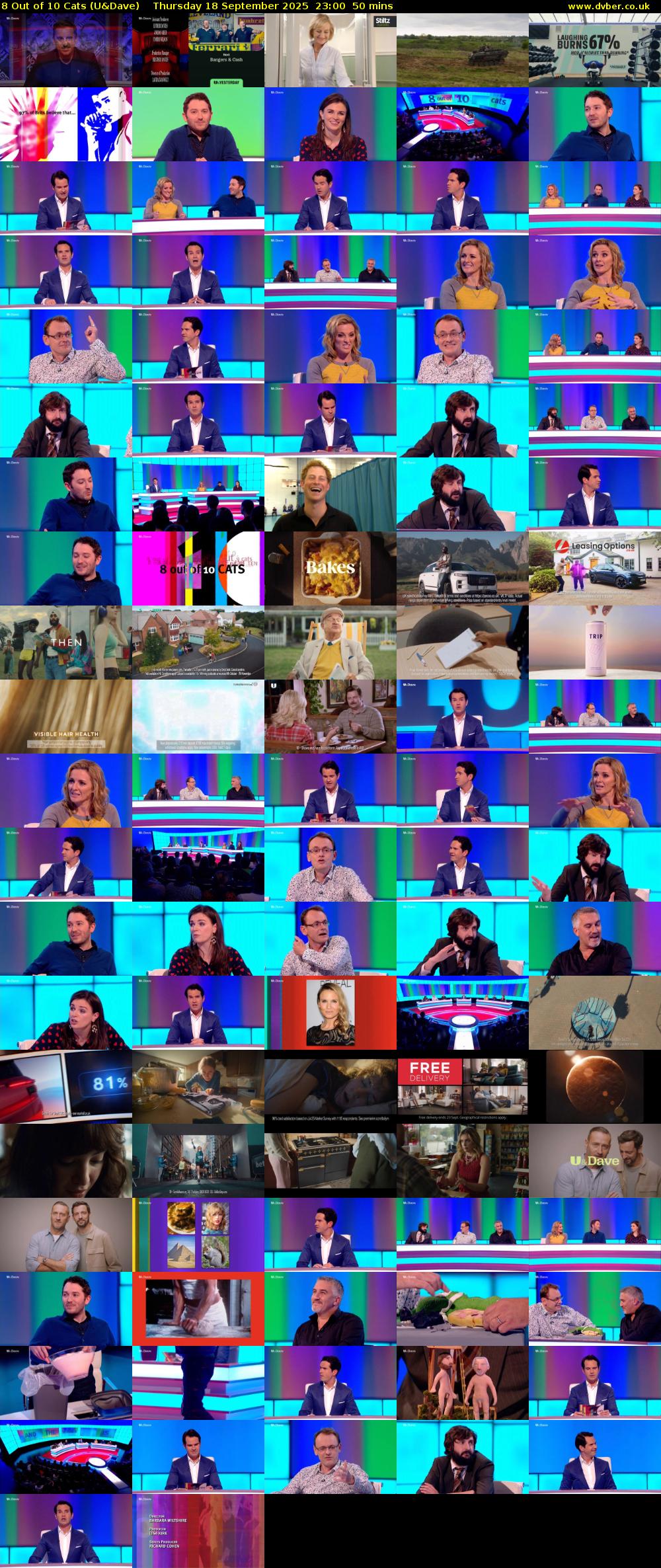 8 Out of 10 Cats (U&Dave) Thursday 18 September 2025 23:00 - 23:50