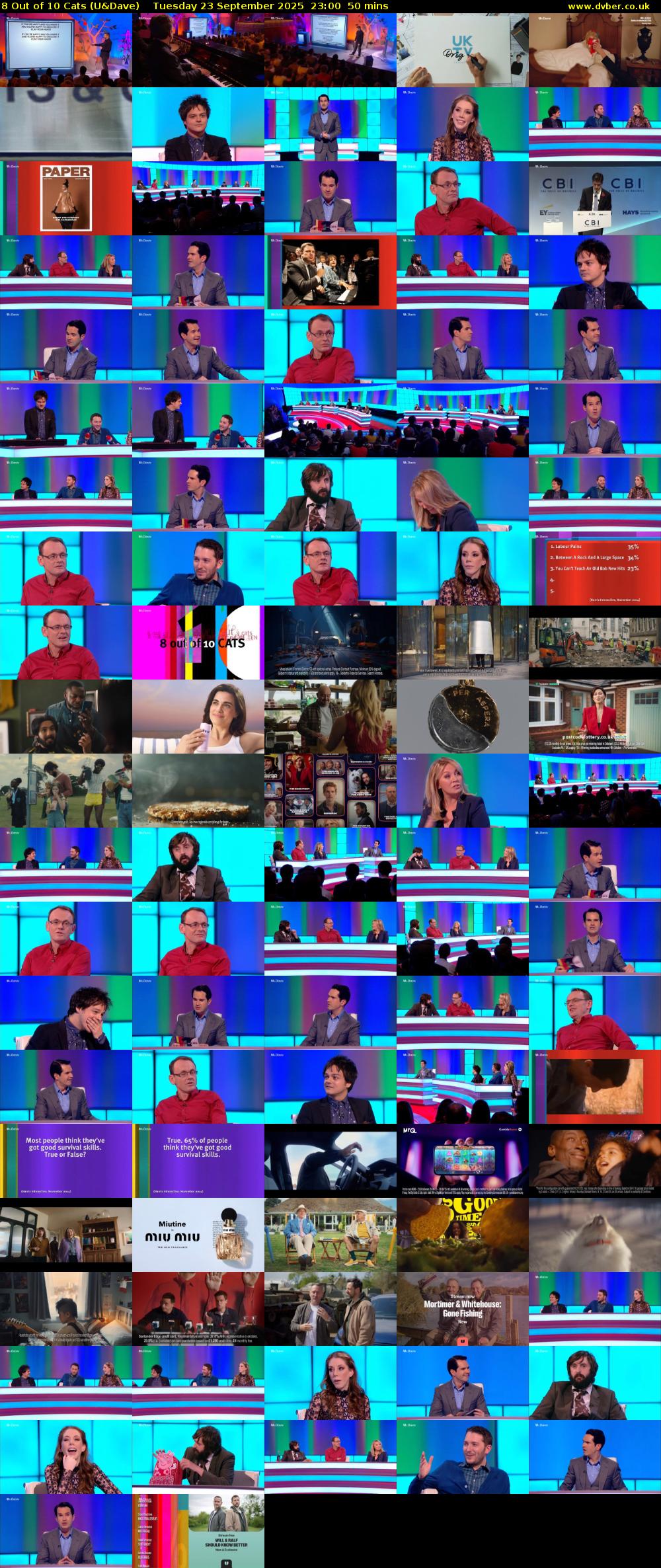 8 Out of 10 Cats (U&Dave) Tuesday 23 September 2025 23:00 - 23:50