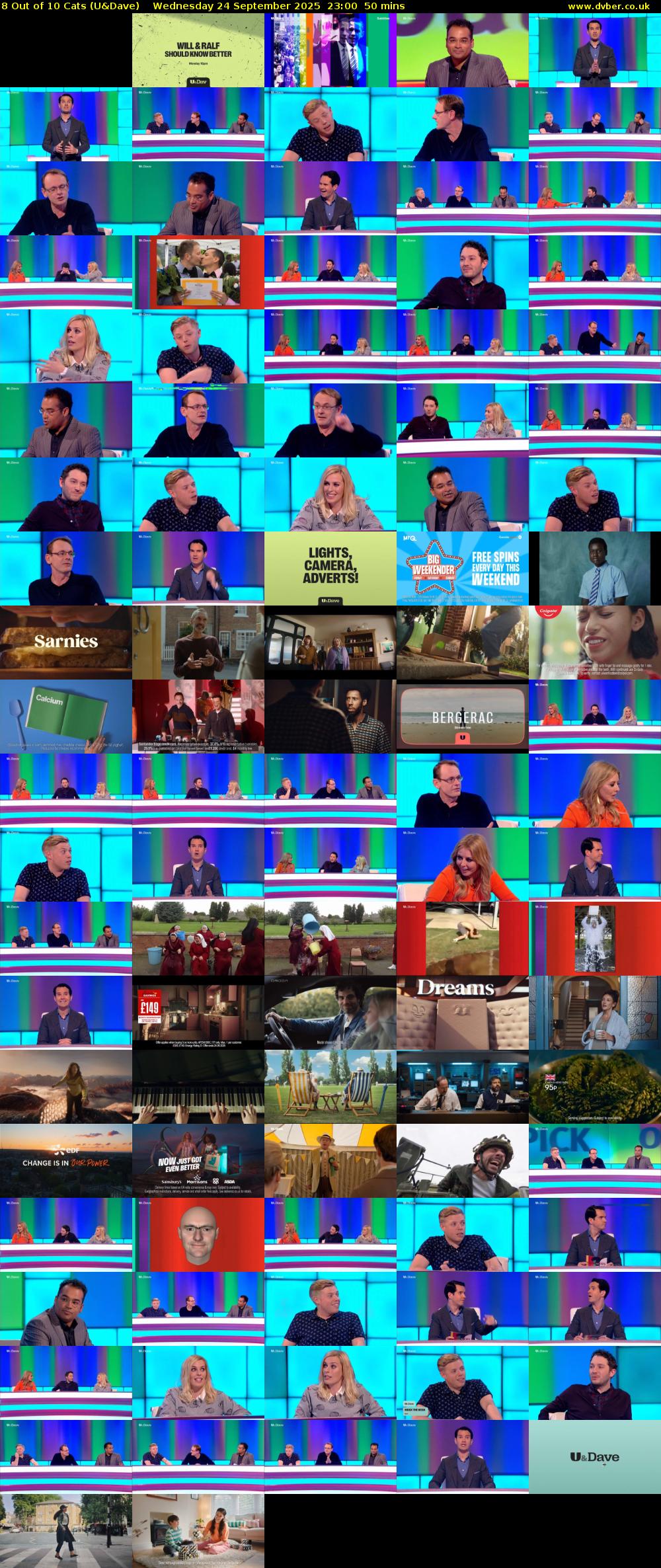 8 Out of 10 Cats (U&Dave) Wednesday 24 September 2025 23:00 - 23:50