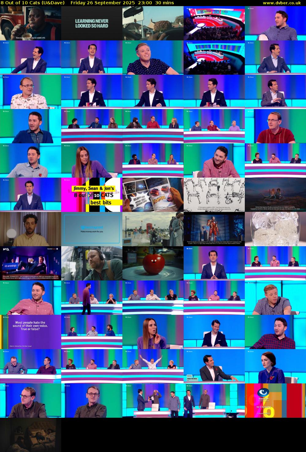 8 Out of 10 Cats (U&Dave) Friday 26 September 2025 23:00 - 23:30