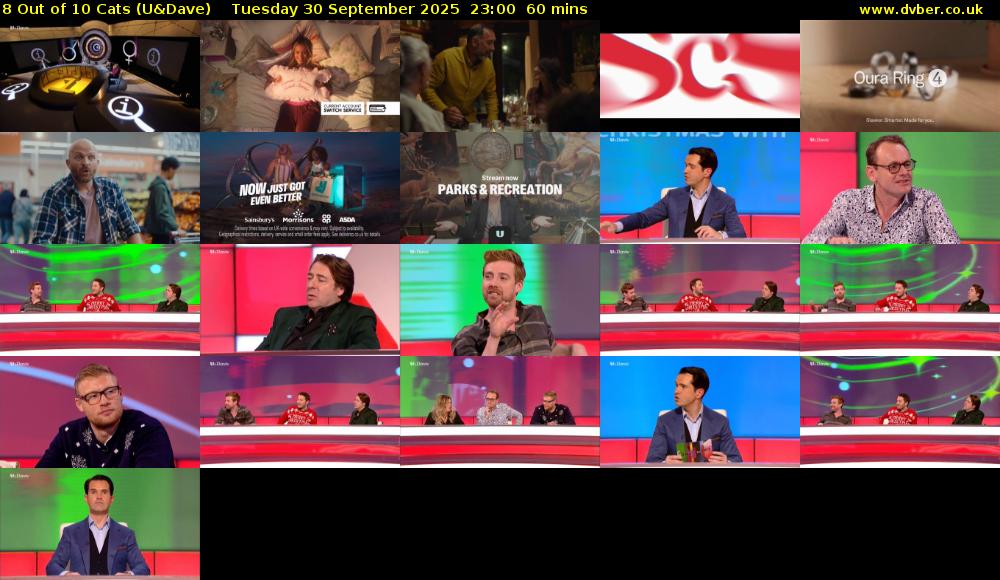 8 Out of 10 Cats (U&Dave) Tuesday 30 September 2025 23:00 - 00:00