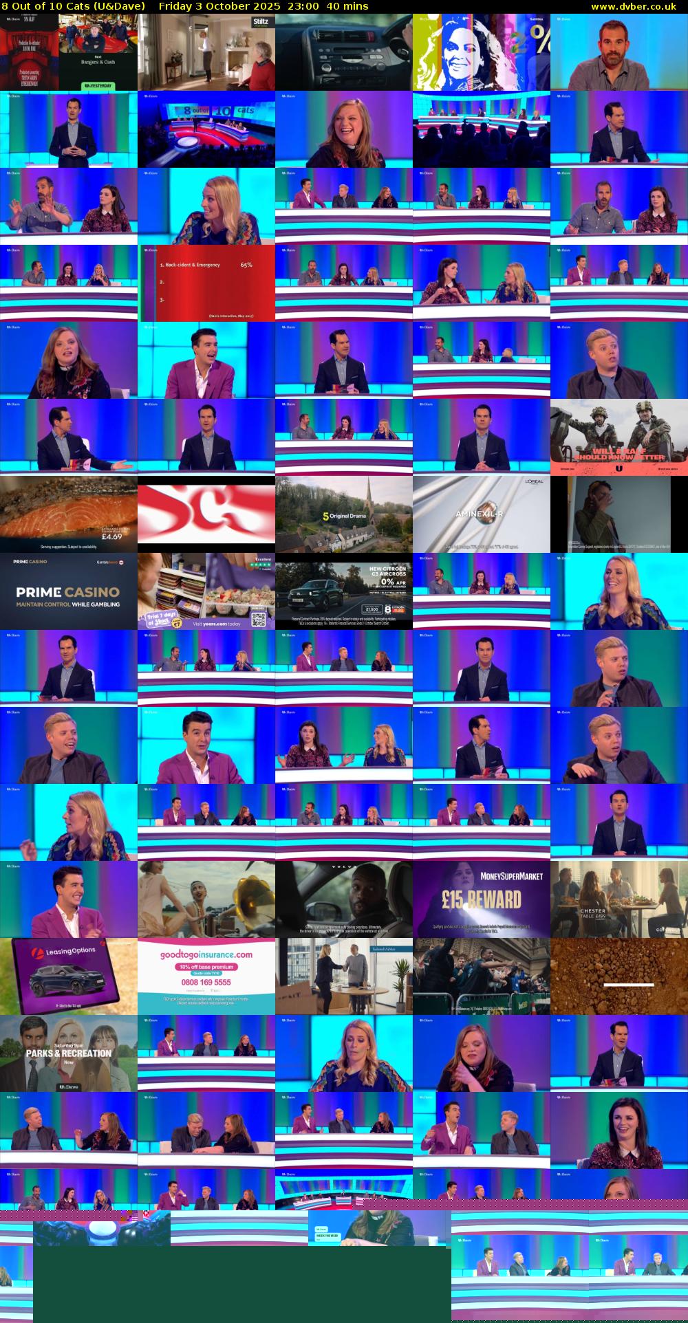 8 Out of 10 Cats (U&Dave) Friday 3 October 2025 23:00 - 23:40