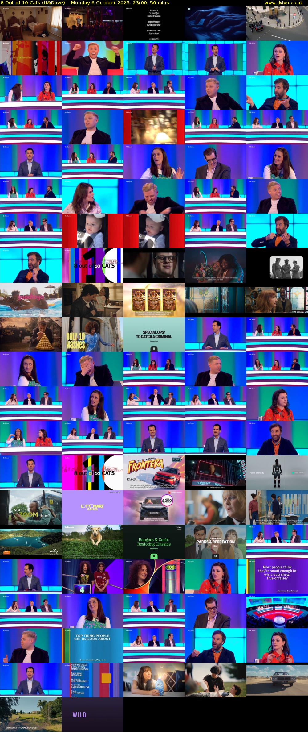 8 Out of 10 Cats (U&Dave) Monday 6 October 2025 23:00 - 23:50