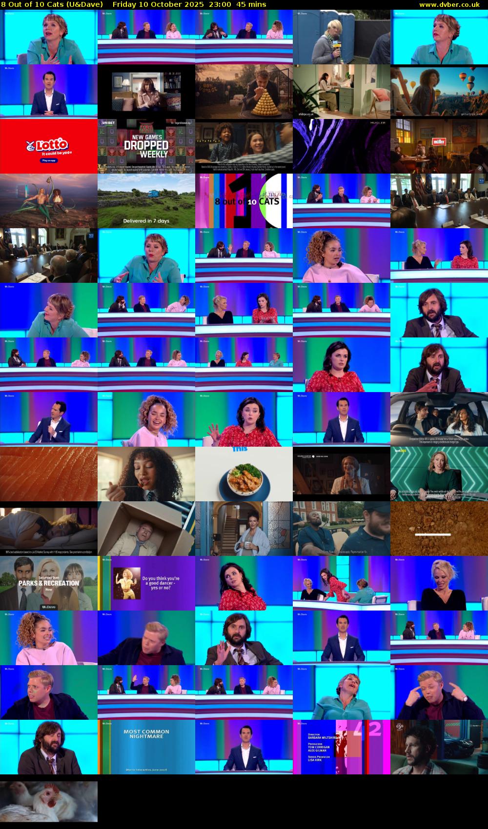 8 Out of 10 Cats (U&Dave) Friday 10 October 2025 23:00 - 23:45