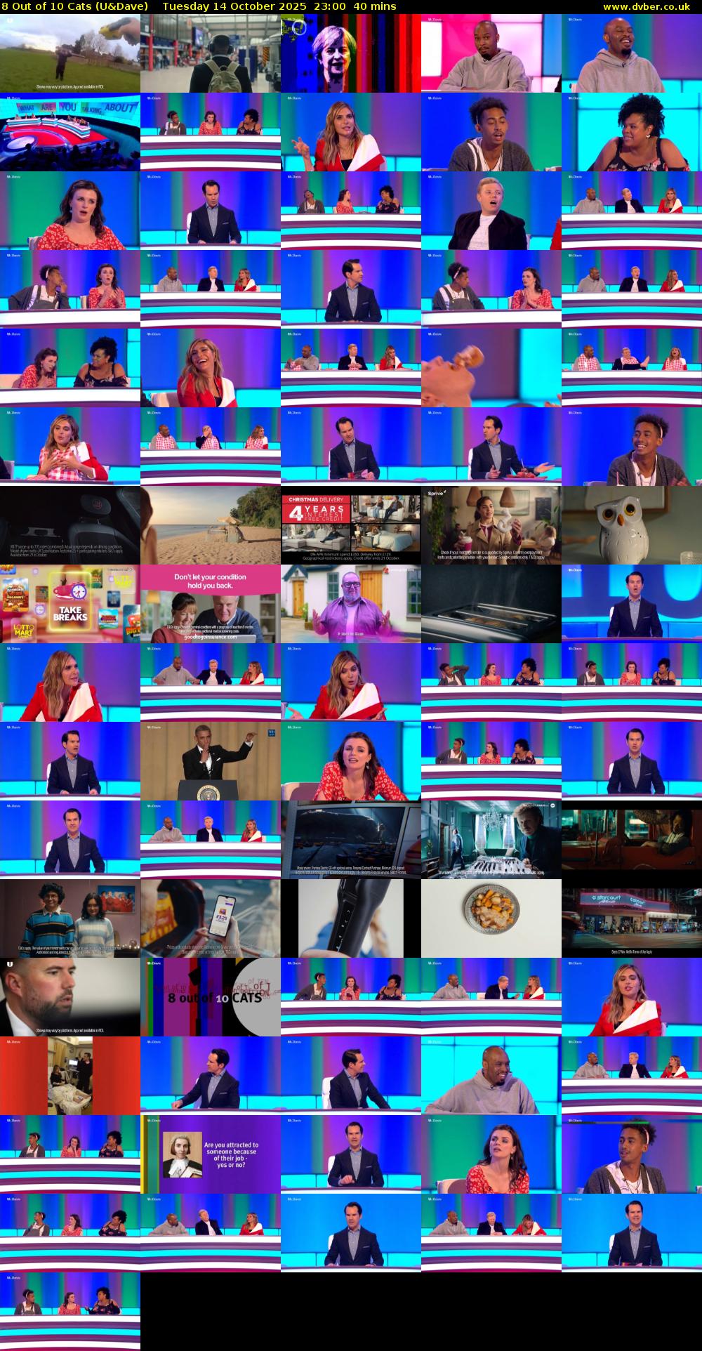 8 Out of 10 Cats (U&Dave) Tuesday 14 October 2025 23:00 - 23:40