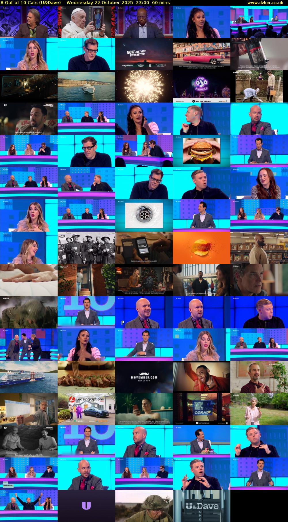 8 Out of 10 Cats (U&Dave) Wednesday 22 October 2025 23:00 - 00:00