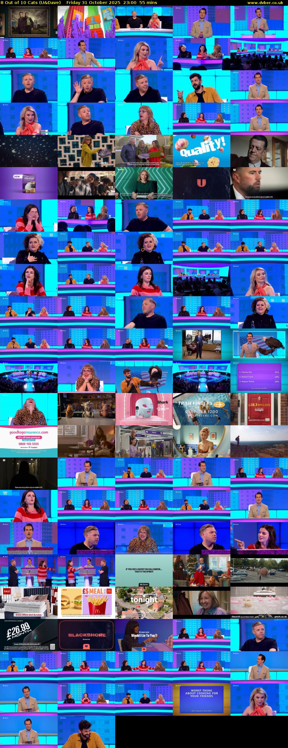 8 Out of 10 Cats (U&Dave) Friday 31 October 2025 23:00 - 23:55