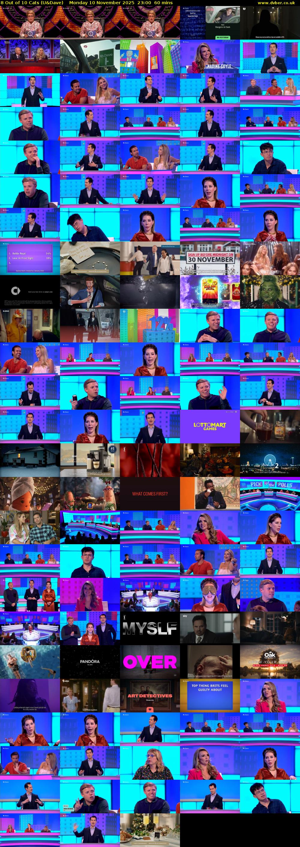 8 Out of 10 Cats (U&Dave) Monday 10 November 2025 23:00 - 00:00