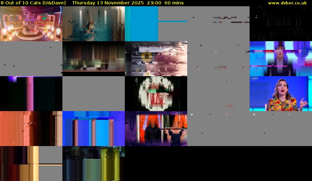 8 Out of 10 Cats (U&Dave) Thursday 13 November 2025 23:00 - 00:00