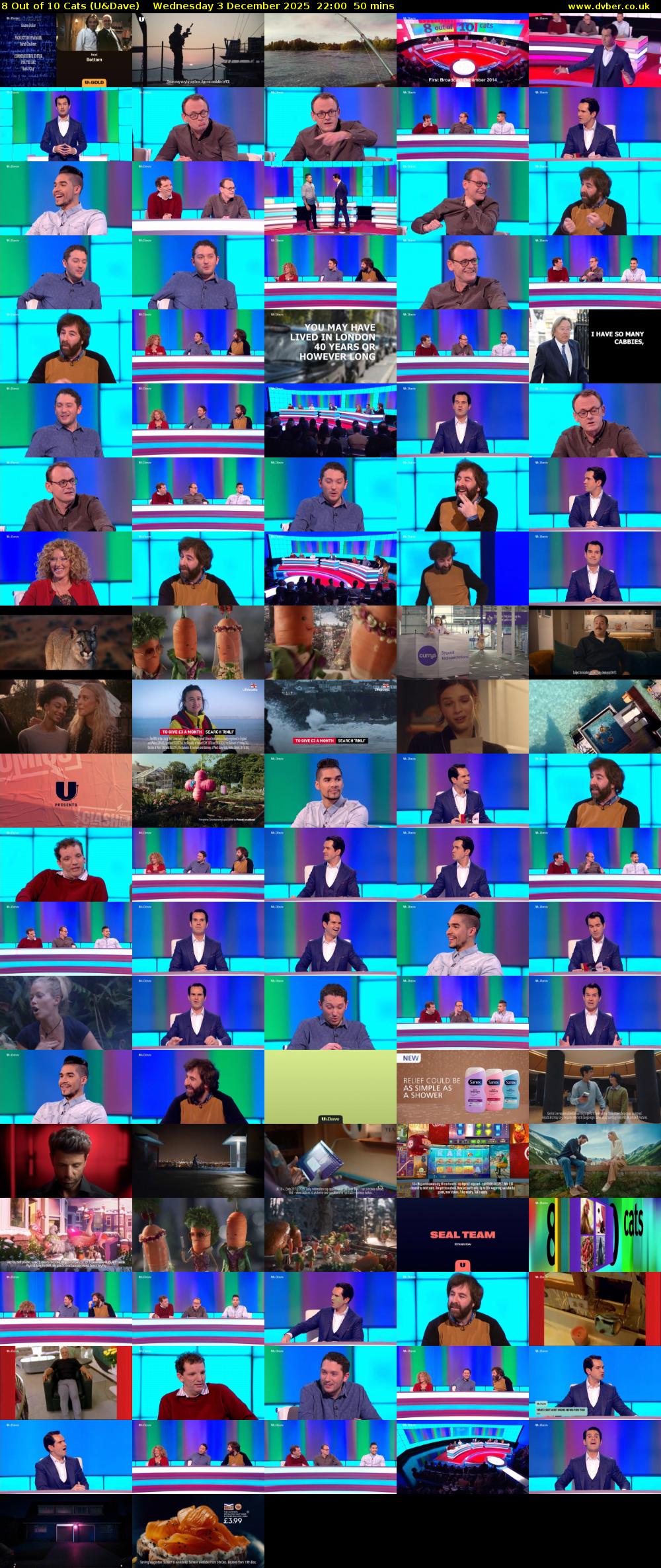 8 Out of 10 Cats (U&Dave) Wednesday 3 December 2025 22:00 - 22:50
