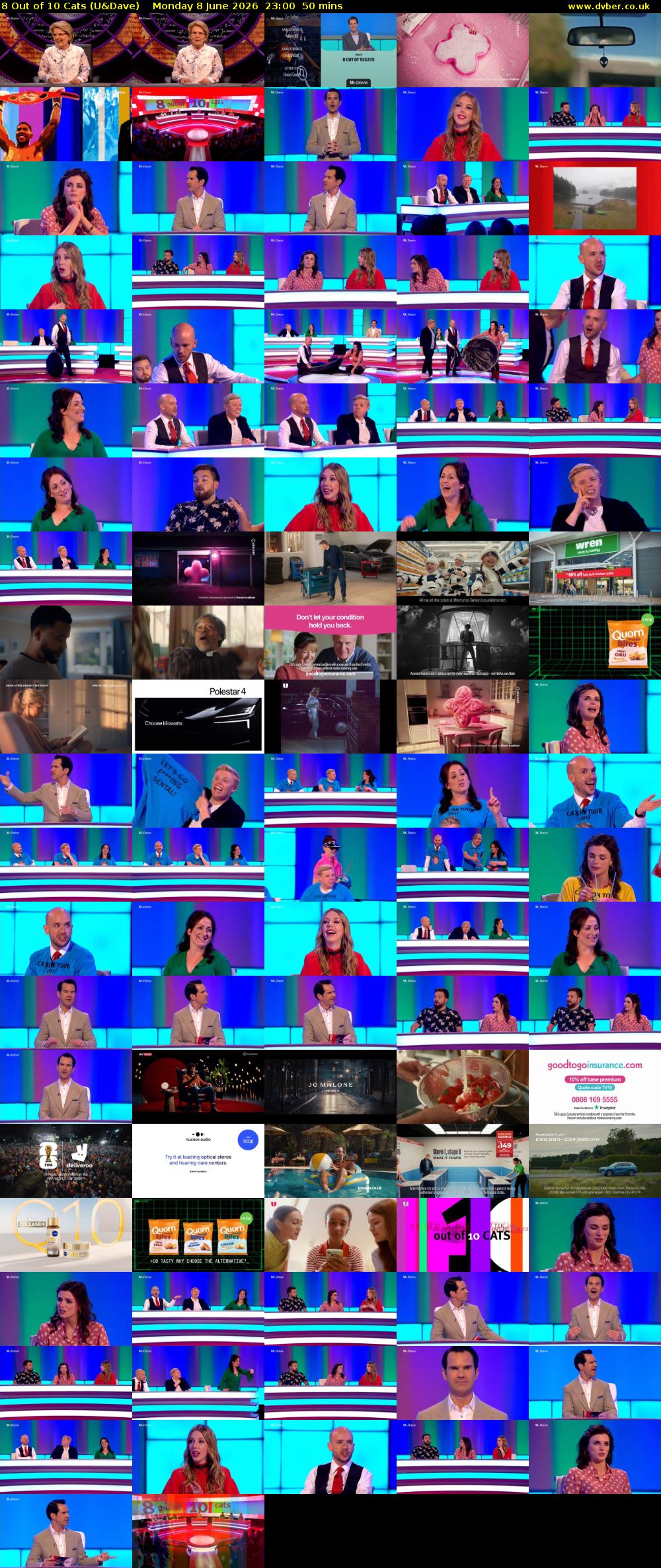 8 Out of 10 Cats (U&Dave) Monday 8 June 2026 23:00 - 23:50