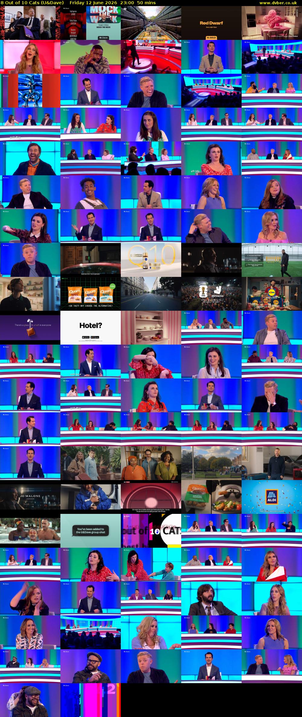 8 Out of 10 Cats (U&Dave) Friday 12 June 2026 23:00 - 23:50