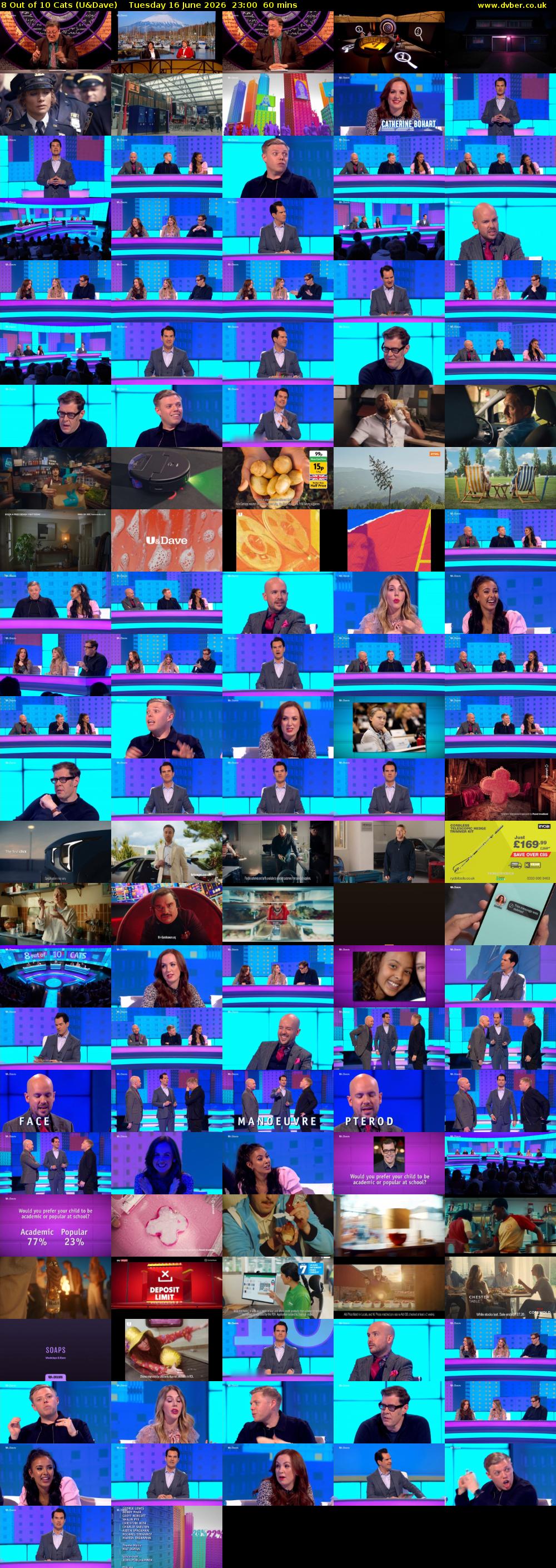 8 Out of 10 Cats (U&Dave) Tuesday 16 June 2026 23:00 - 00:00