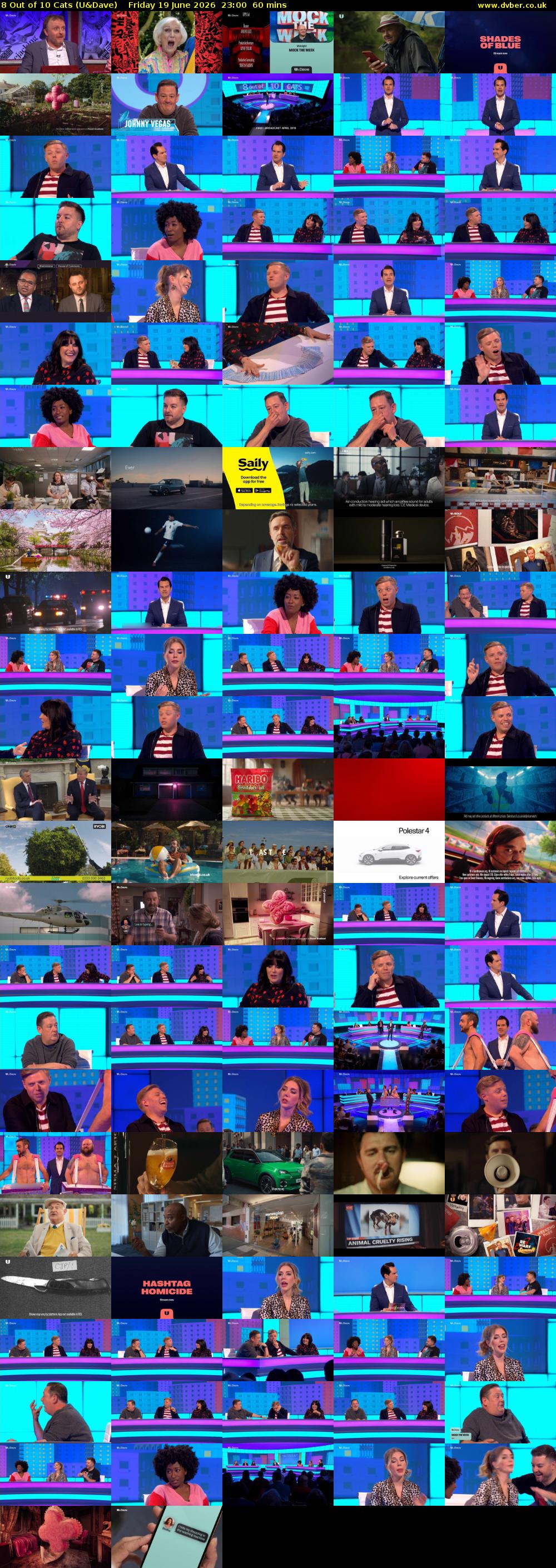 8 Out of 10 Cats (U&Dave) Friday 19 June 2026 23:00 - 00:00