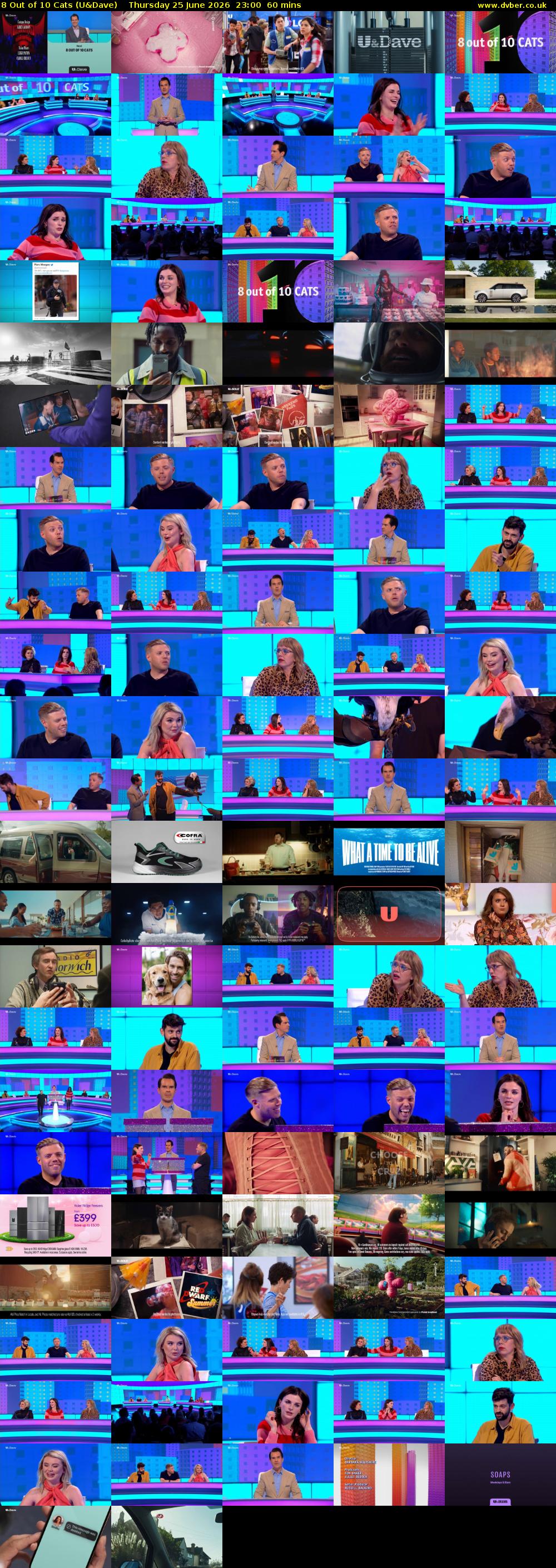 8 Out of 10 Cats (U&Dave) Thursday 25 June 2026 23:00 - 00:00