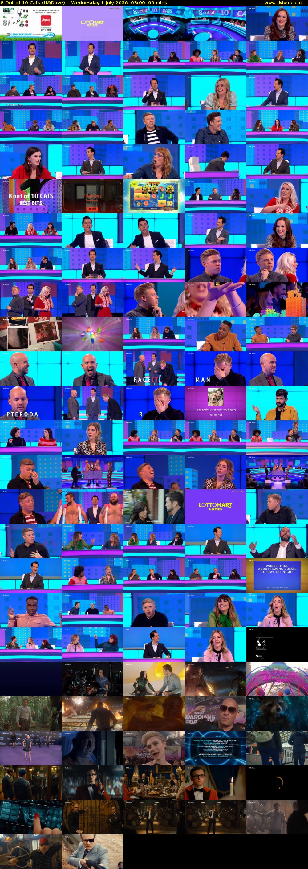 8 Out of 10 Cats (U&Dave) Wednesday 1 July 2026 03:00 - 04:00
